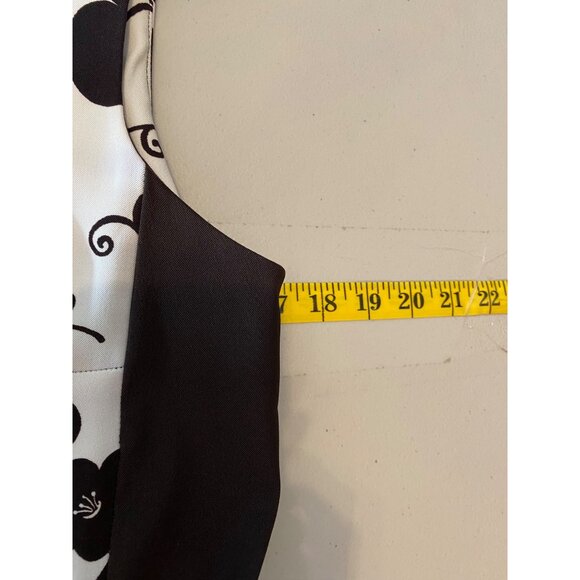 Connected Apparel Dress Floral Sleeveless Sheath Black White Color Block Sz 12 - Picture 6 of 9